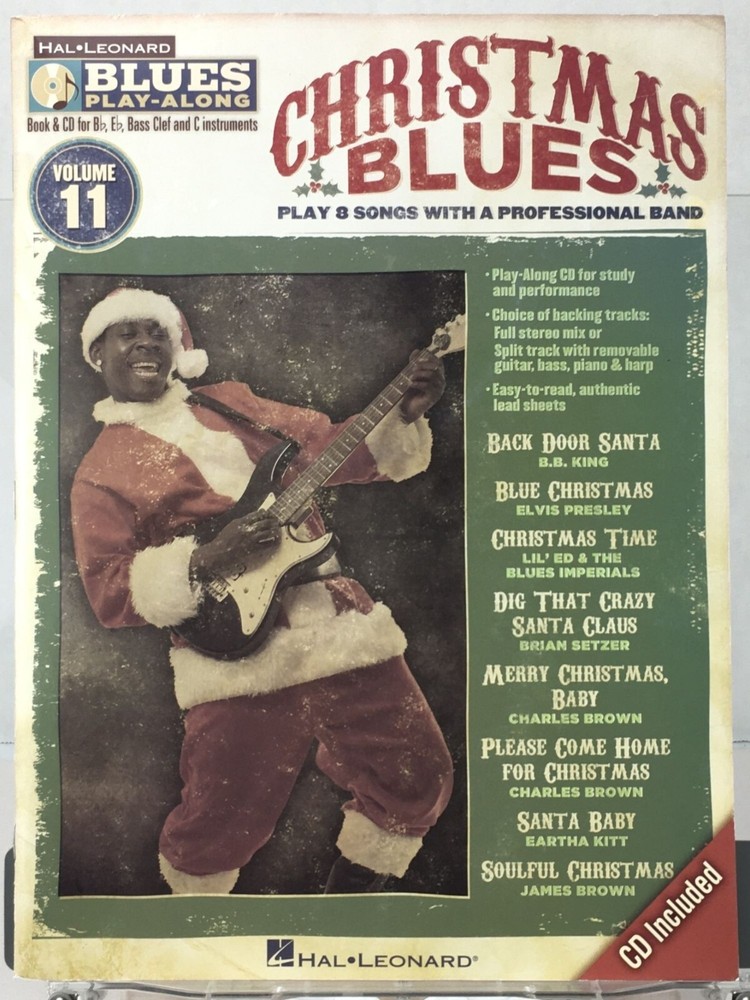 Christmas Blues Play-Along Vol 11 Book CD Bb Eb Bass Clef Instrument Hal Leonard