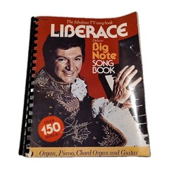 The Fabulous Tv Liberace Deluxe Big Note Song Book 1976 Paperback 150+ Songs