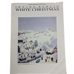 White Christmas Sheet Music Lyrics Irving Berlin Beginner Holiday Inn Vintage