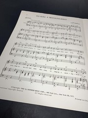 TO KILL A MOCKINGBIRD SHEET MUSIC 1963 VHTF Collectible – Bernstein Mack David