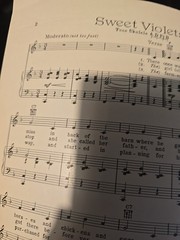 Sweet Violets Sheet Music Piano Vocal Uke Dinah Shore Coben Grean 1951 S1402