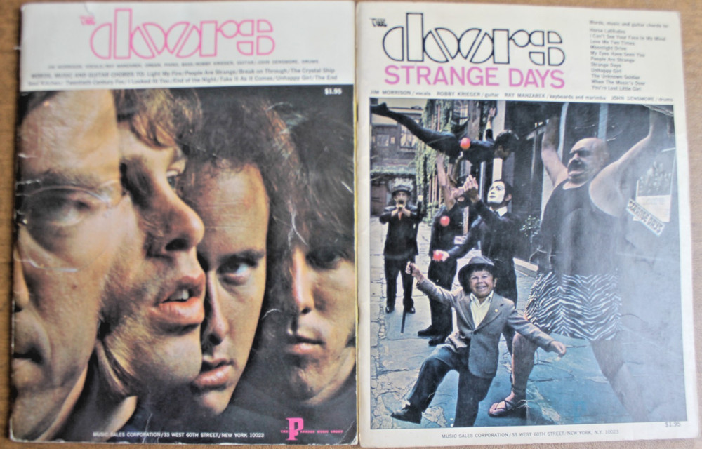 LOT OF 2 DOORS SONGBOOKS: THE DOORS (DEBUT); STRANGE DAYS – WORDS, MUSIC, GUITAR