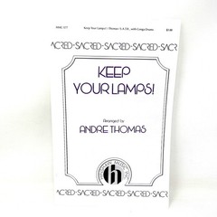 Keep Your Lamps Sacred Sheet Music 1982 Piano Conga Drums Clean SATB US Seller