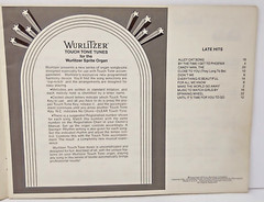 Wurlitzer Touch Tunes Late Hits 1973 Sheet Music Book