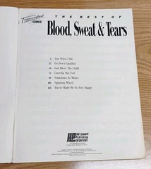 1989 THE BEST OF BLOOD, SEEAT & TEARS SHEET MUSIC TRANSCRIBED SCORE BOOK