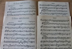 MAZAS 15 DUOS ABECEDAIRES FOR 2 VIOLINS NO&rsquo;s 6-10 SHEET MUSIC BOOK 1946 AUSTRIA