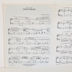 Vintage 1981 Cloud Palace Piano Solo Sheet Music by Marjorie Burgess