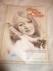 Those Were The Days Sheet Music Mary Hopkin Gene Raskin 1968 Pop Hit FREE SHIP