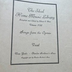 1913 Ideal Home Music Library Vol VIII Songs from the Operas Vocal Sheet Musical