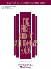 The First Book of Baritone Bass Solos Book Online Audio Vocal NEW 050483784