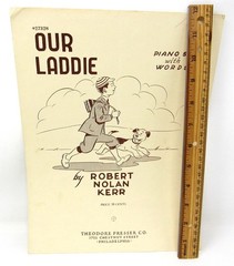Our Laddie Sheet Music 1942 Piano Solo with Words Clean Beginner Kerr US Seller