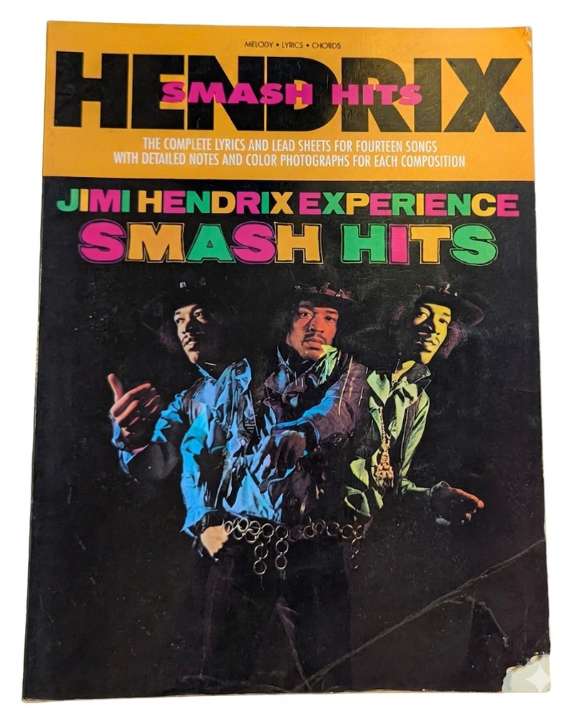 Jimi Hendrix Experience Smash Hits 1990 Songbook Sheet Music Melody Lyric Chords