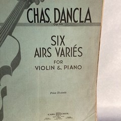 Chas. Dancla Op,89 Six Airs Varies for Violin & Piano Sheet Music – Carl Fisher