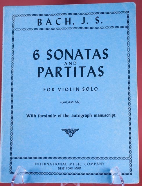 Bach Sonatas & Partitas Violin Solo Book IMC with Facsimile of Manuscript 2525