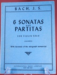 Bach Sonatas & Partitas Violin Solo Book IMC with Facsimile of Manuscript 2525