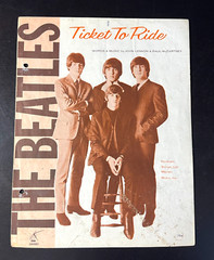 Vintage Sheet Music TICKET TO RIDE by THE BEATLES Northern Songs 1965-3621