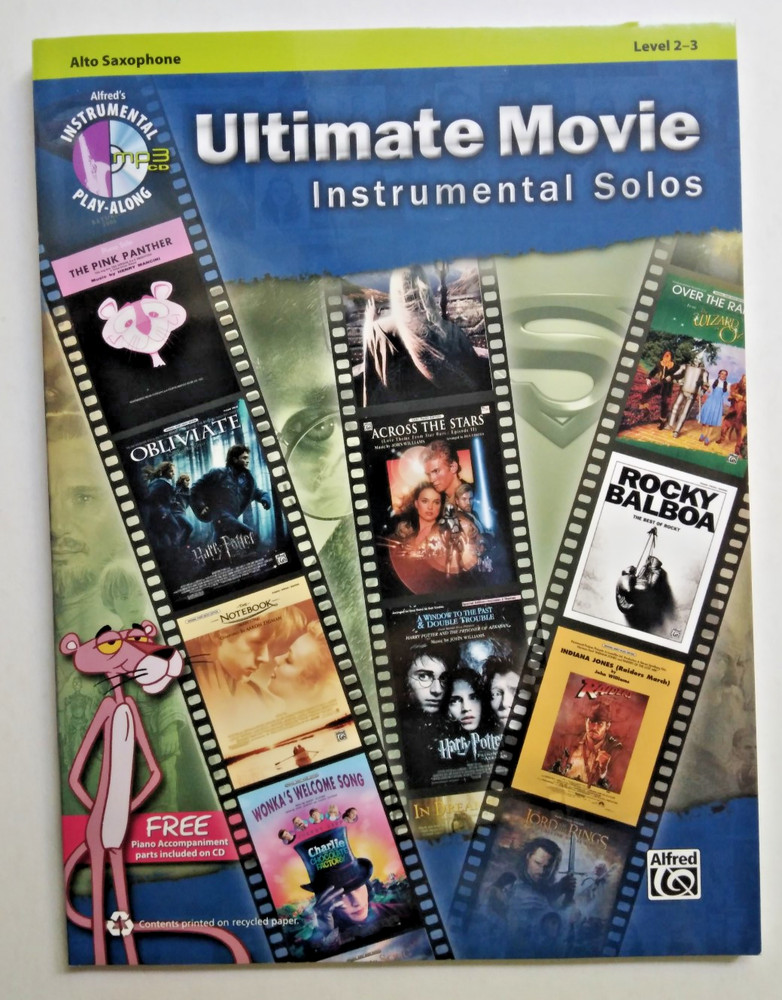 Ultimate Movie Instrumental Solos Lvl 2-3 Galliford Alto Saxophone 81pp + CD NEW