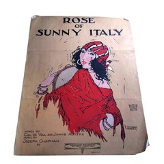 Vintage Sheet Music, Rose of Sunny Italy by Cal De Voll and Jimmie Altiere