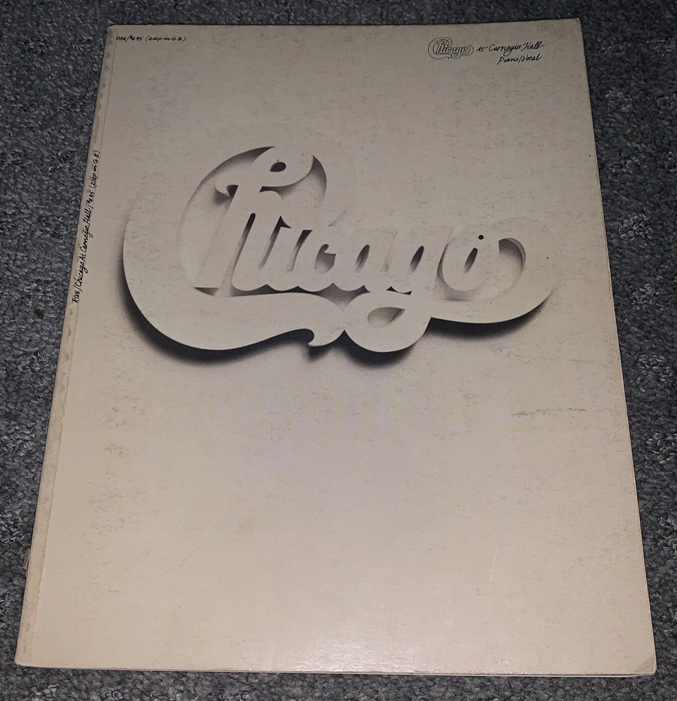 Chicago Live At Carnegie Hall Piano / Vocal Booklet