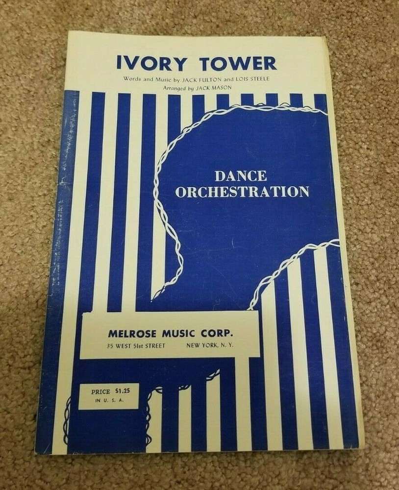 1956 IVORY TOWER Sheet Music Dance Orchestration Jack Fulton Multiple Parts