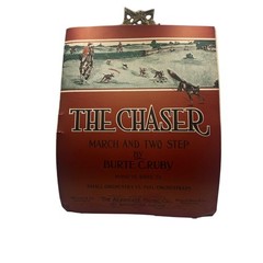 Antique Albright The Chaser March & Two Step Piano Score Sheet Music 1904 USA