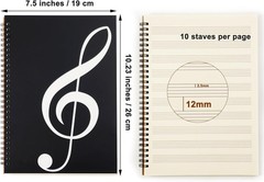 10 Staves Blank Sheet Music Notebook