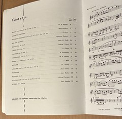 Concert and Contest Collection for Clarinet/Piano, by Voxman Clarinet part only