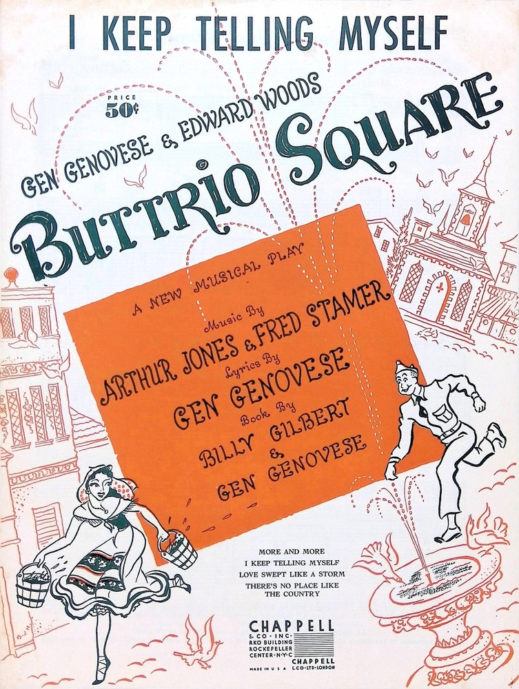 I Keep Telling Myself Sheet Music Buttrio Square 1952 Musical Flop Arthur Jones