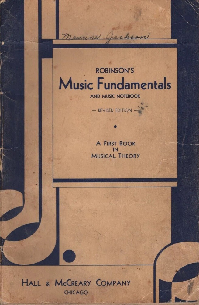 Vintage 1936 Robinson’s Music Fundamentals Reference Work Book Scales Rhythms
