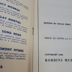 1943 Golden Treasury Song Book by Robbins Music Geoffrey O&rsquo;Hara PB Songbook