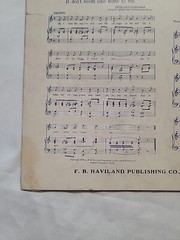 Antique Patriotic Sheet Music « Blue Bell » March Song & Chorus 1904