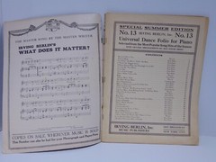Irving Berlin Universal Dance Folio No 13 For Piano W/ Ukulele Arrangement 1927