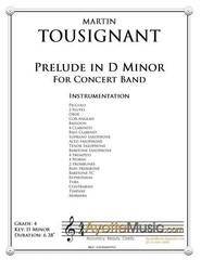 Martin Tousignant – Prelude in D Minor for Concert Band Score + Parts