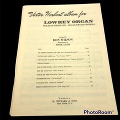 Vintage Victor Herbert Album for Lowrey Organ M Witmark & Sons 1958
