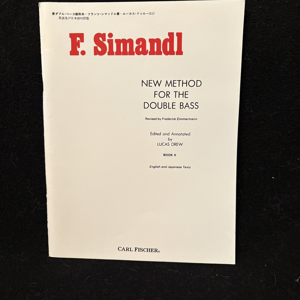SIMANDL – New Method for STRING BASS – Book 2 – CARL FISCHER – NM