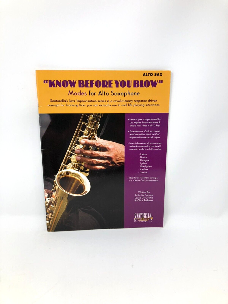 Know Before You Blow – Jazz Modes For Alto Sax With CD