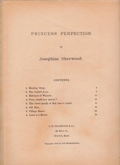 1899 operetta sheet music book « Princess Perfection »