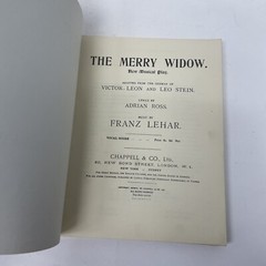 Franz Lehar: The Merry Widow (Vocal Score) 1907 pbk