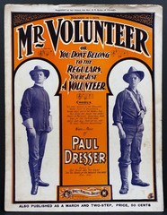 1901 « MR. VOLUNTEER » MILITARY SHEET MUSIC LARGE FORMAT – PHOTO COVER