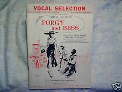 1959 PORGY AND BESS SONG BOOK,sidney poitier,dorothy dandridge,sammy davis jr.