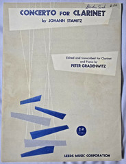 Vintage Clarinet Piano Sheet Music Lot 6 Pieces Begin The Beguine Stamitz