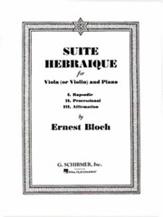 Bloch Suite Hebraique Viola and Piano Sheet Music NEW 050286080