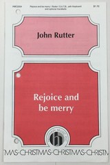 Rejoice And Be Merry SATB Choral Piano Handbells Sheet Music John Rutter Hinshaw