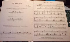 Vintage Beatles sheet music book. Easy for piano. Six songs 19 pages.