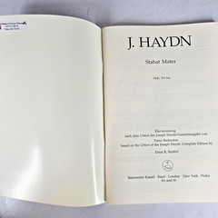Haydn Stabat Mater Score Urtext Bärenreiter BA 4642-90 Choral Music Book Vtg