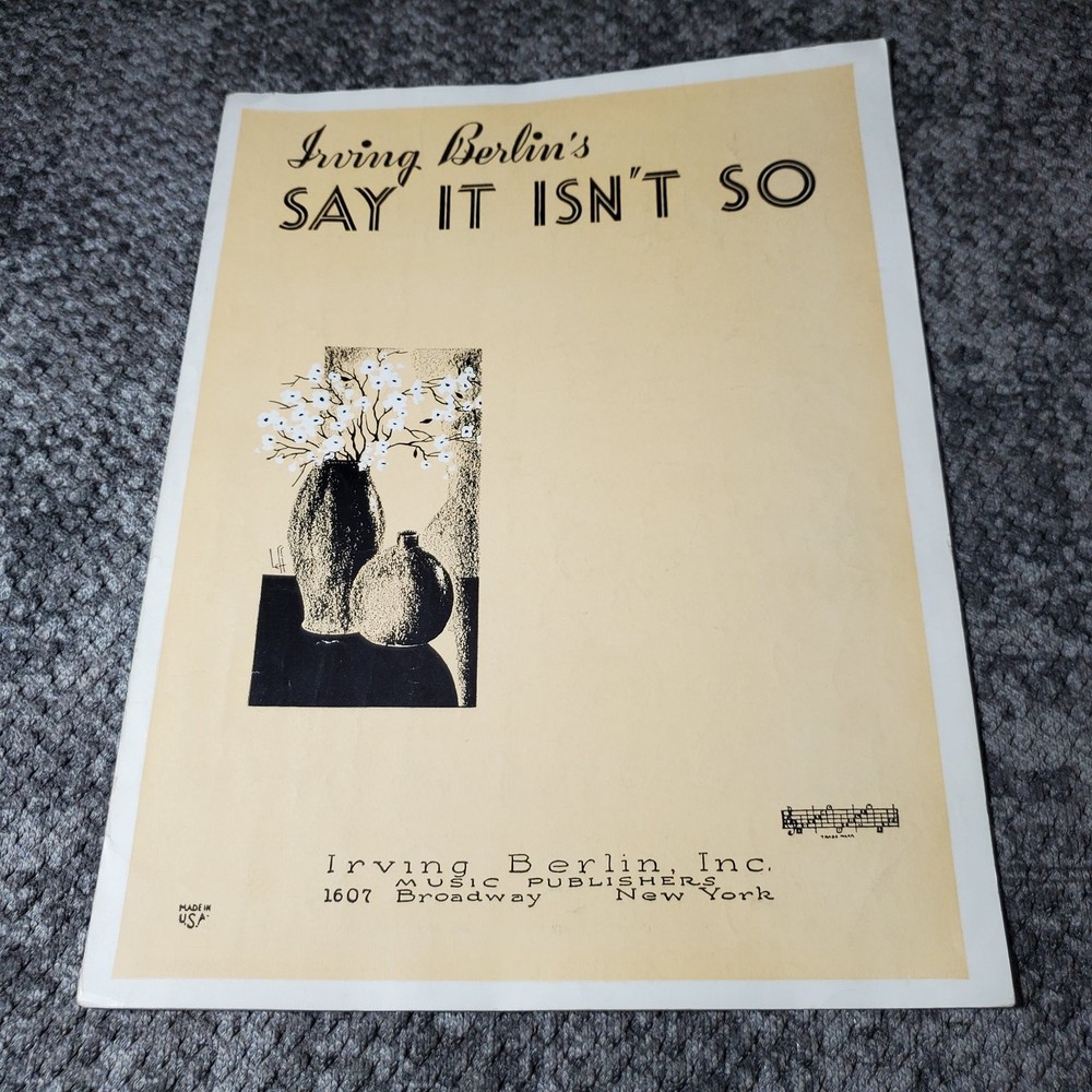 Say It Isn&rsquo;t So Sheet Music Irving Berlin P/V/G Ukulele 1932