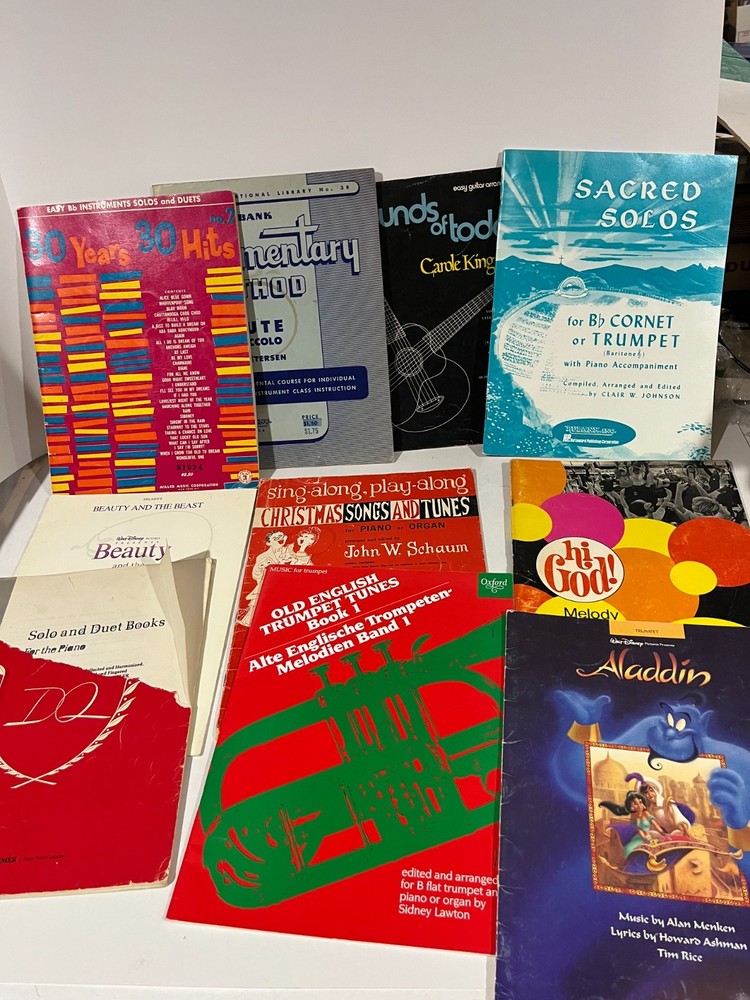 Vintage Piano Guitar Trumpet Lot Songbooks Sheet Music Lot of 17