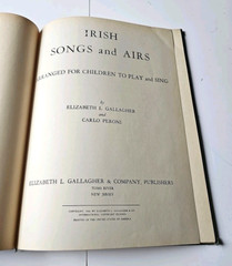 Irish Songs and Airs for Children to Play and Sing 1936 Folk Songbook