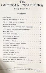 1940 THE GEORGIA CRACKERS Song Folio No. 1 20 ORIGINAL SONGS radio country music