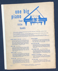 Vtg Songbook, Fun for Two Piano Duets for young players, Eckard 1957 ships free